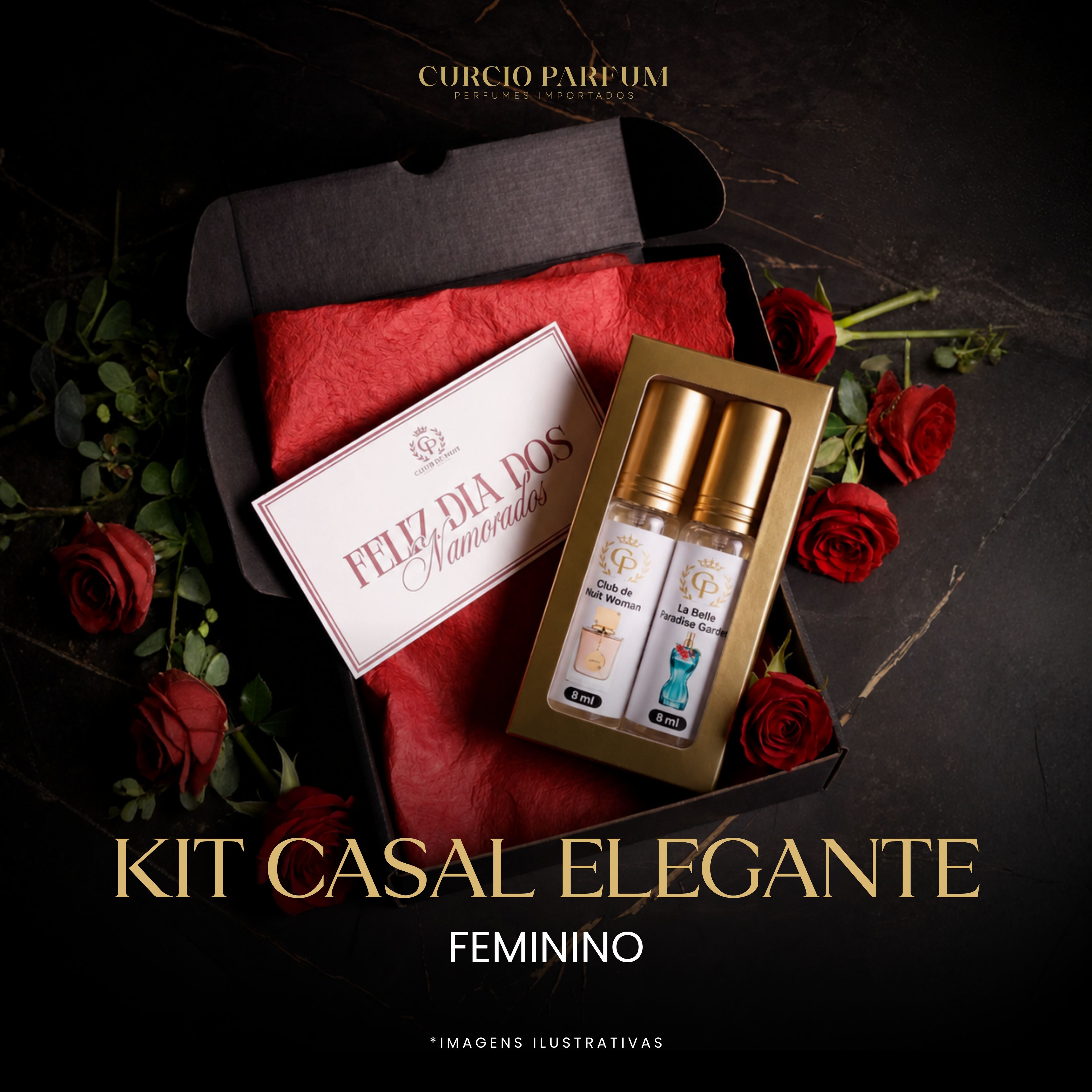 Kit Casal Elegante | Feminino (Decant)